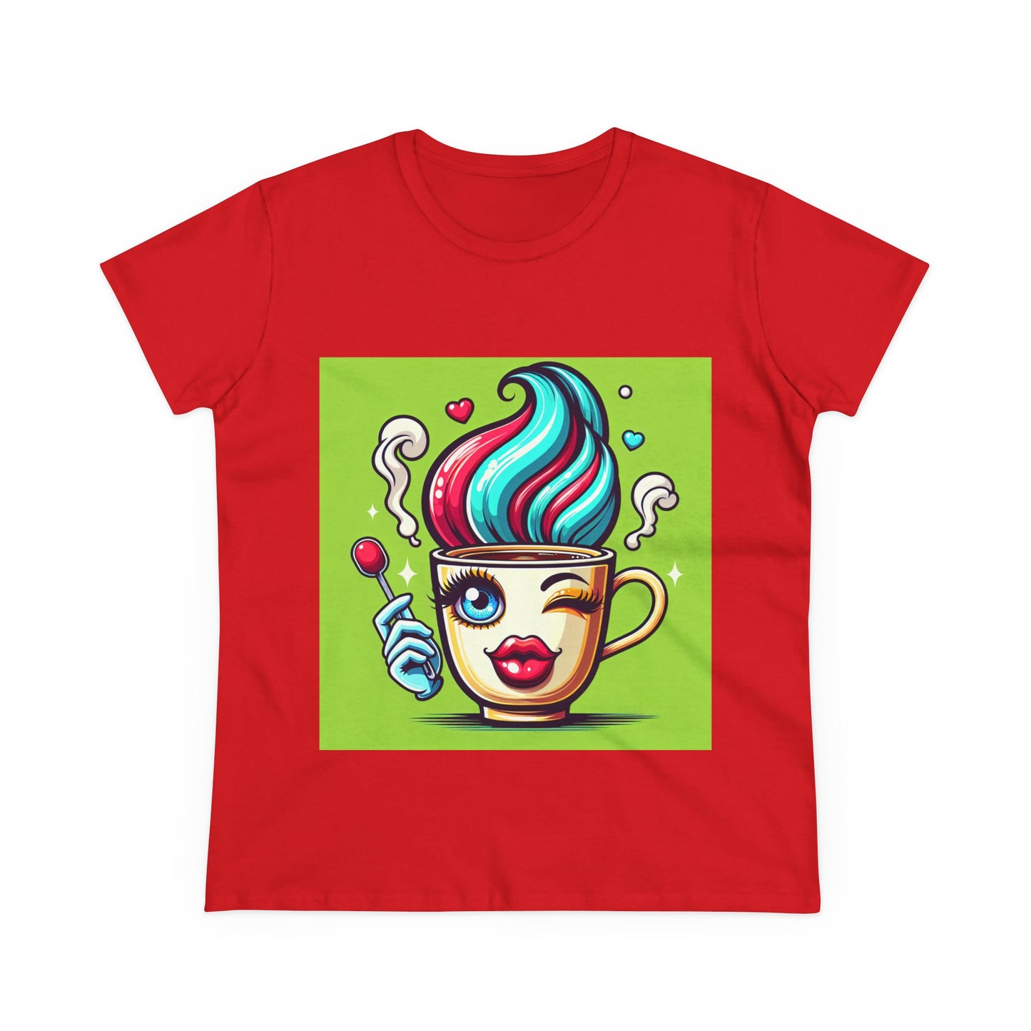 Ice Cream Dream Women's Midweight Cotton Tee - Fun Graphic Tee for Summer, Perfect for Party or Casual Wear