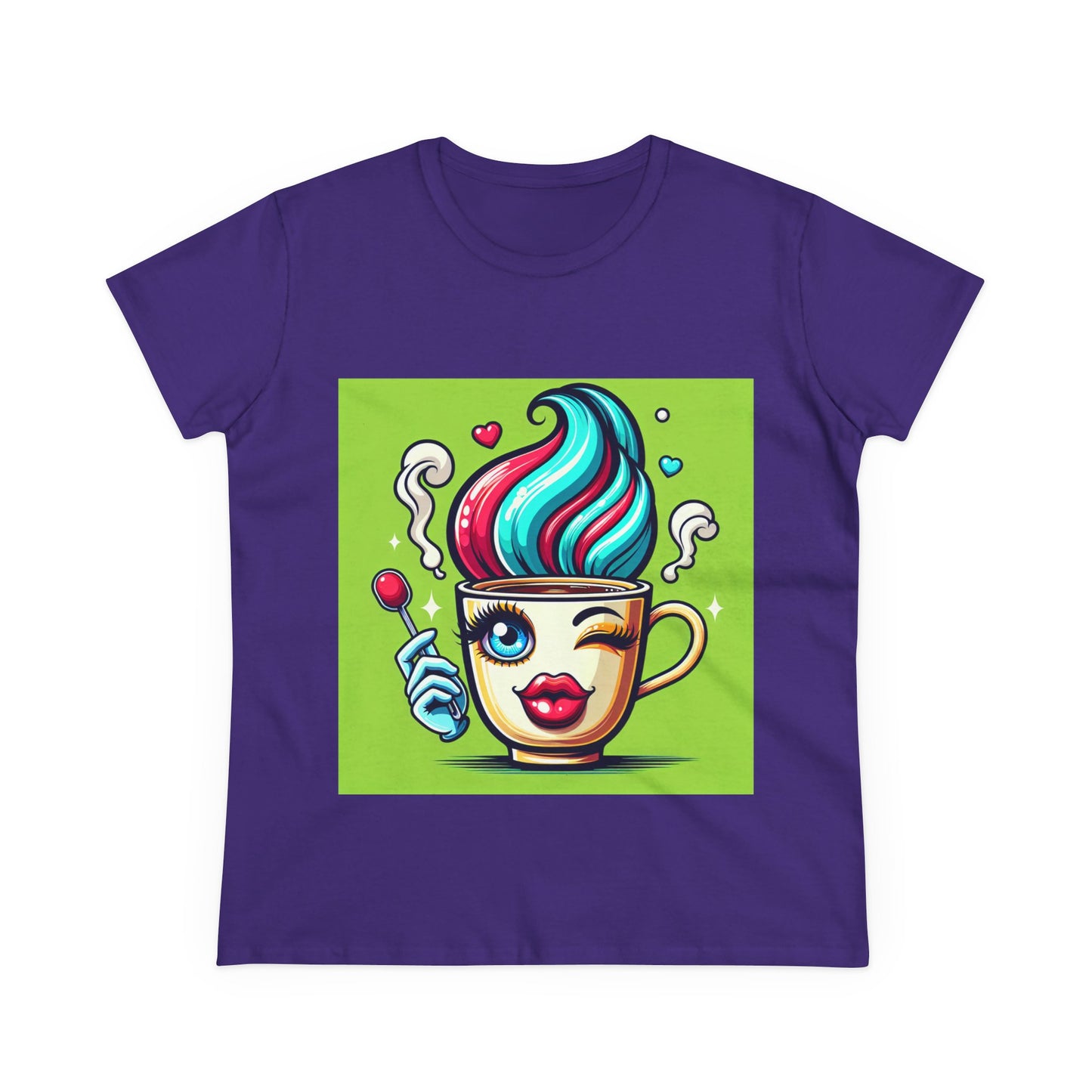 Ice Cream Dream Women's Midweight Cotton Tee - Fun Graphic Tee for Summer, Perfect for Party or Casual Wear