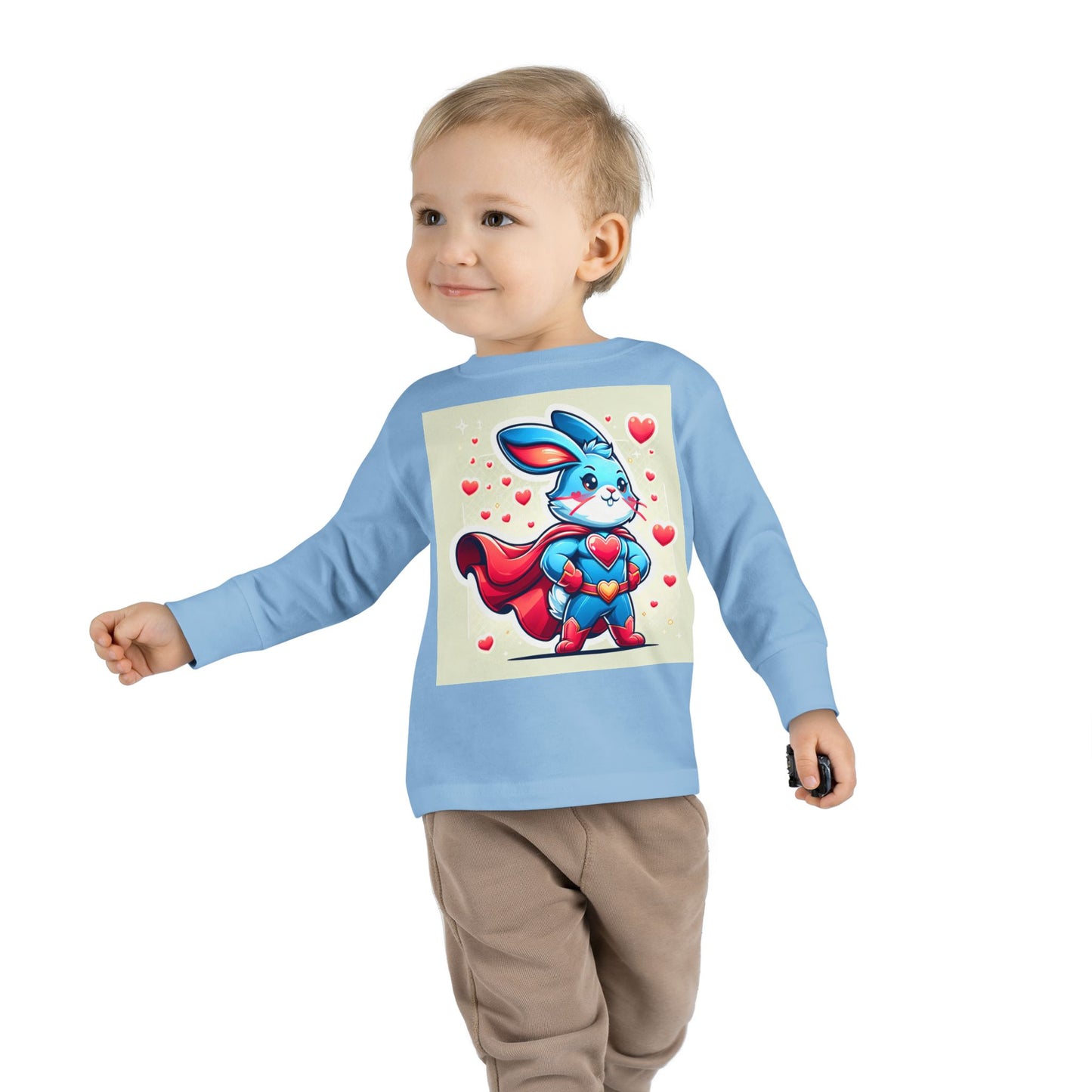 Superhero Bunny Toddler Long Sleeve Tee - Cute & Comfy for Kids