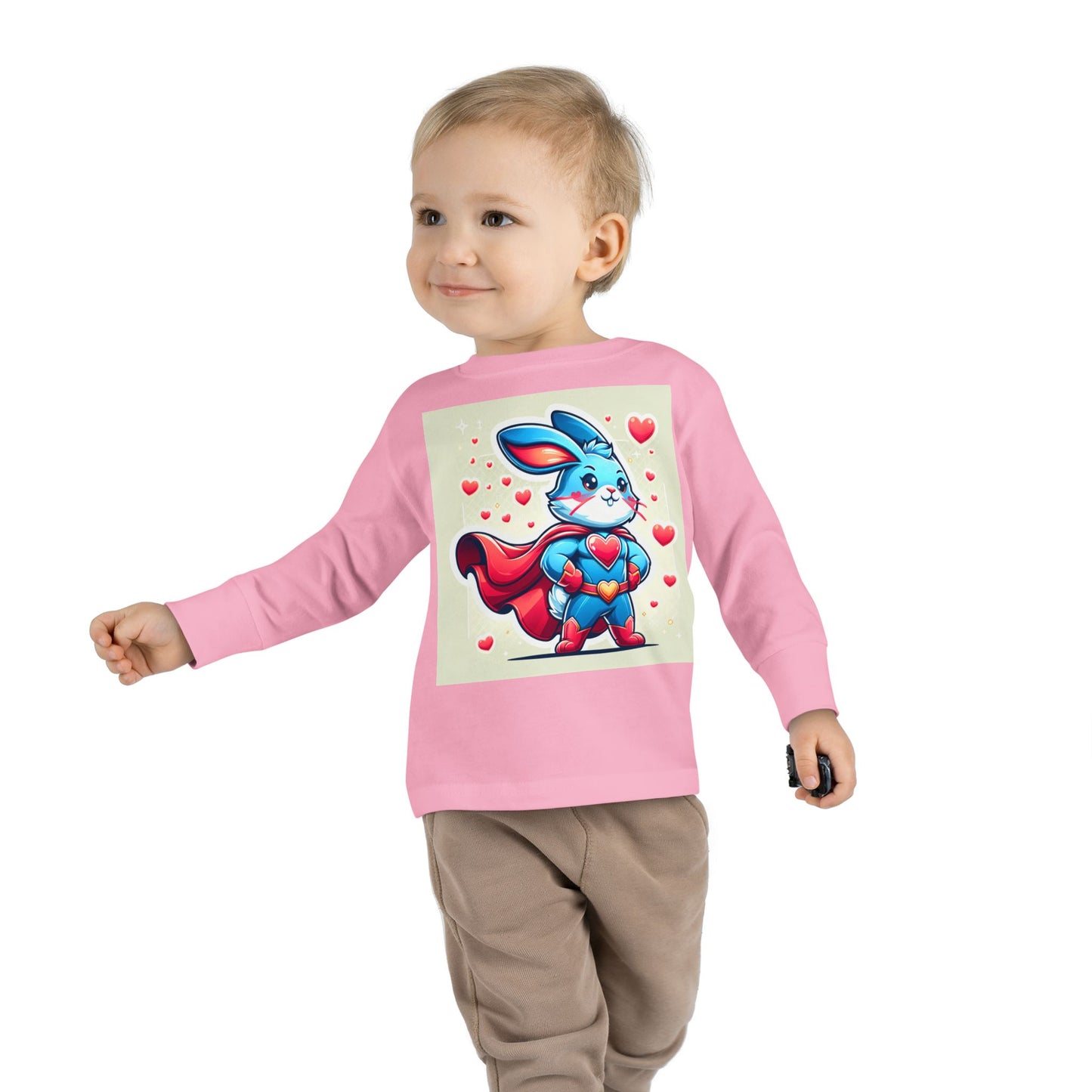 Superhero Bunny Toddler Long Sleeve Tee - Cute & Comfy for Kids