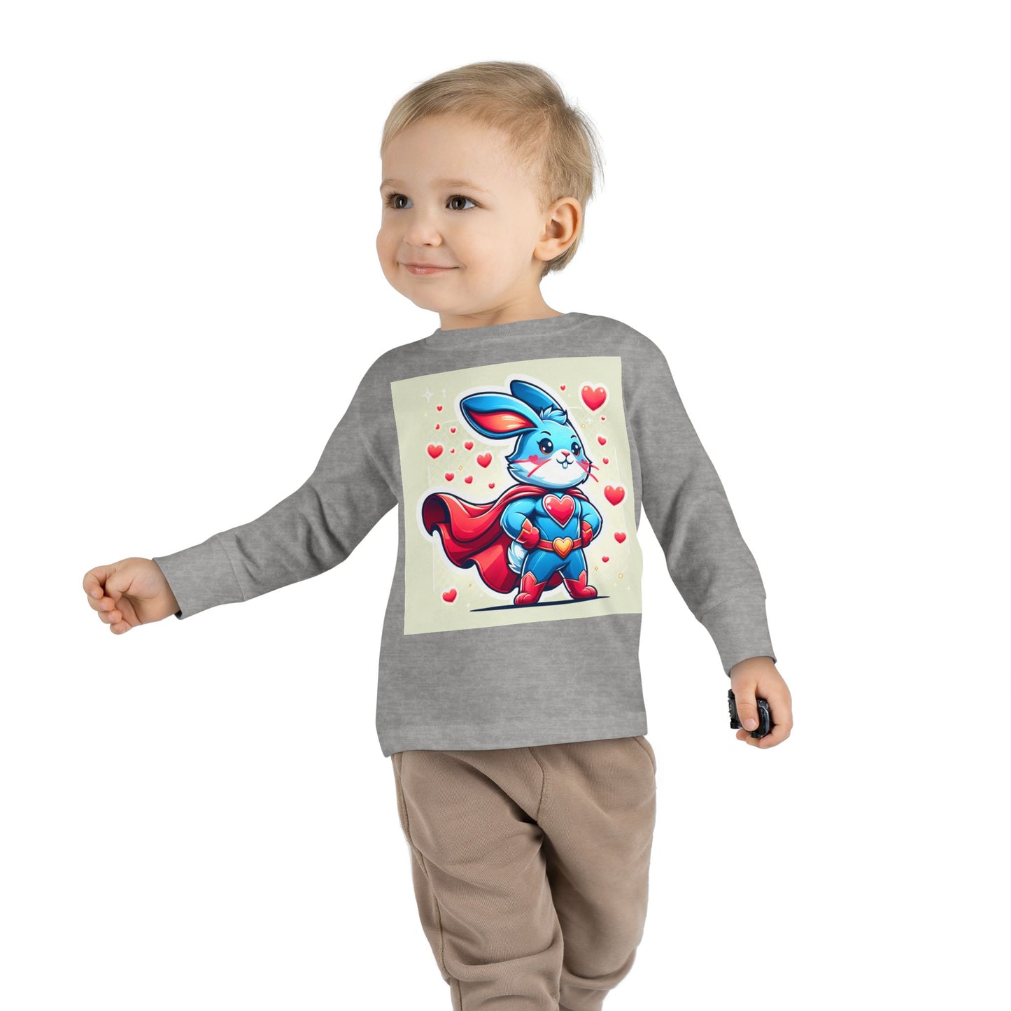 Superhero Bunny Toddler Long Sleeve Tee - Cute & Comfy for Kids