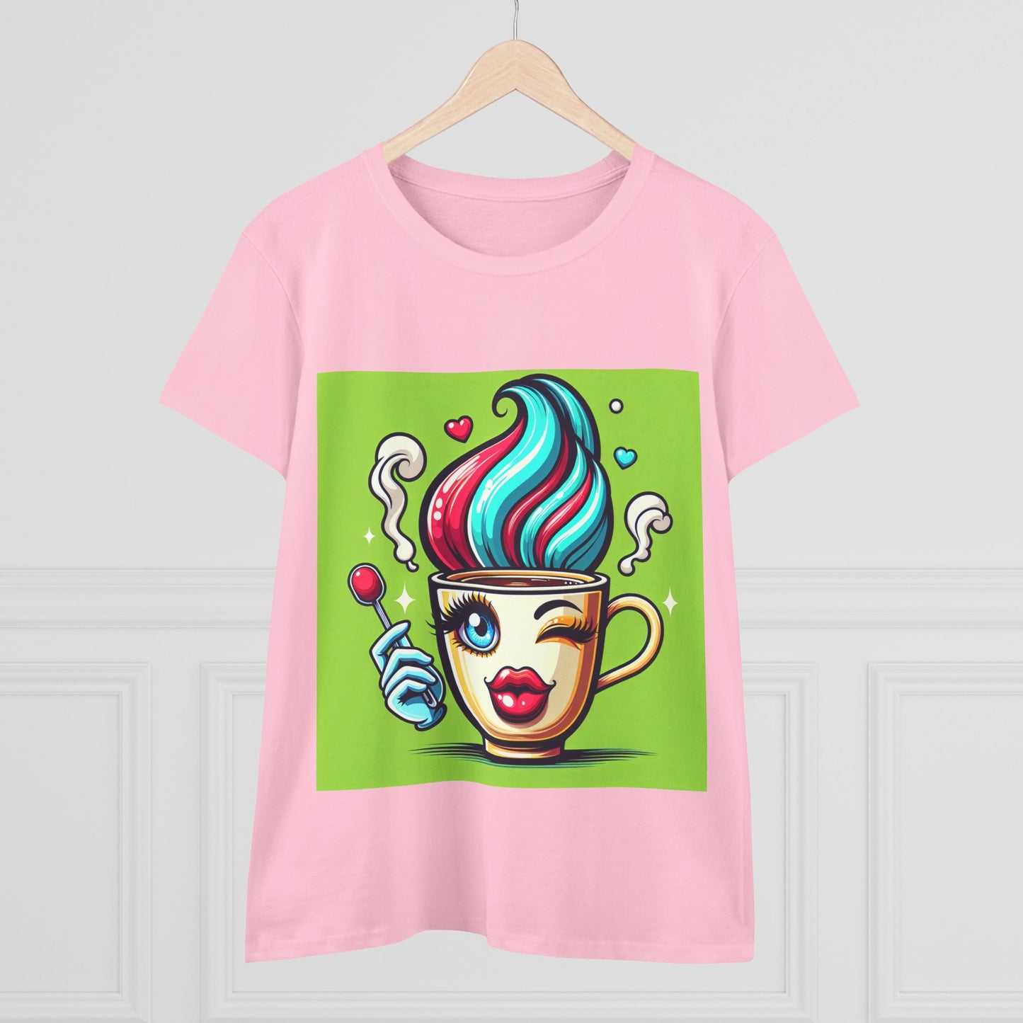 Ice Cream Dream Women's Midweight Cotton Tee - Fun Graphic Tee for Summer, Perfect for Party or Casual Wear