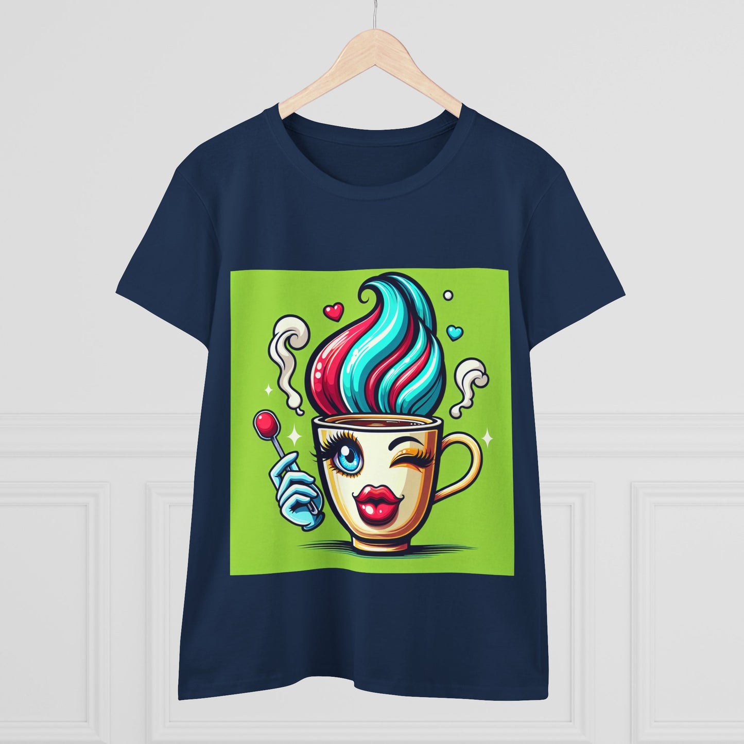 Ice Cream Dream Women's Midweight Cotton Tee - Fun Graphic Tee for Summer, Perfect for Party or Casual Wear