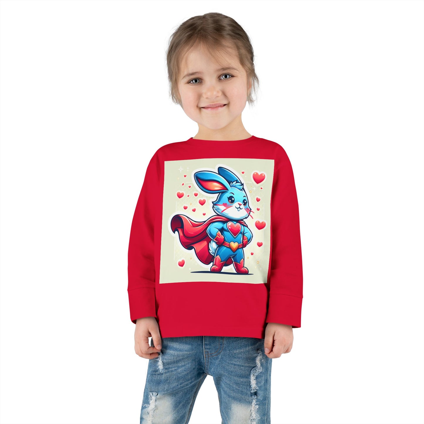 Superhero Bunny Toddler Long Sleeve Tee - Cute & Comfy for Kids