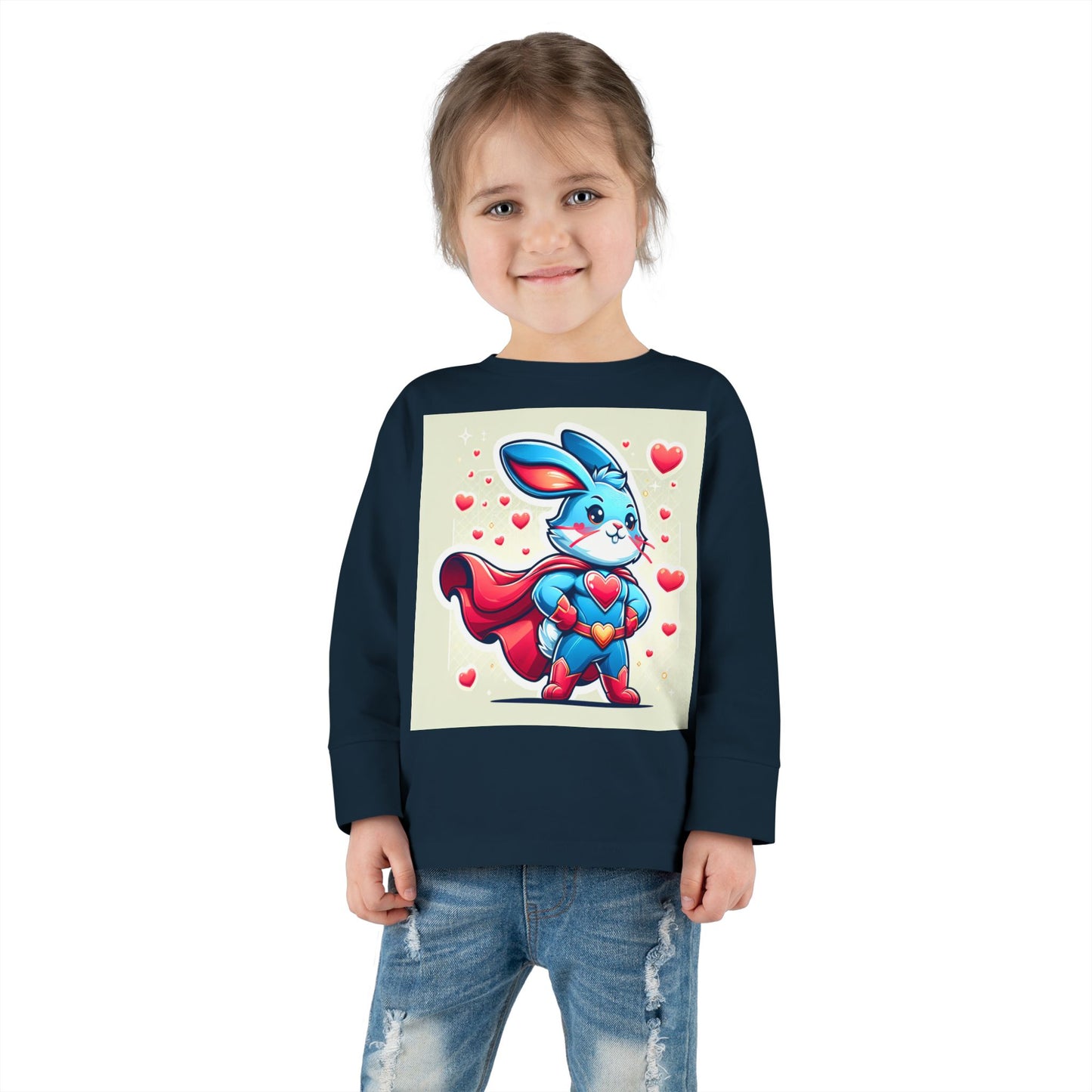 Superhero Bunny Toddler Long Sleeve Tee - Cute & Comfy for Kids