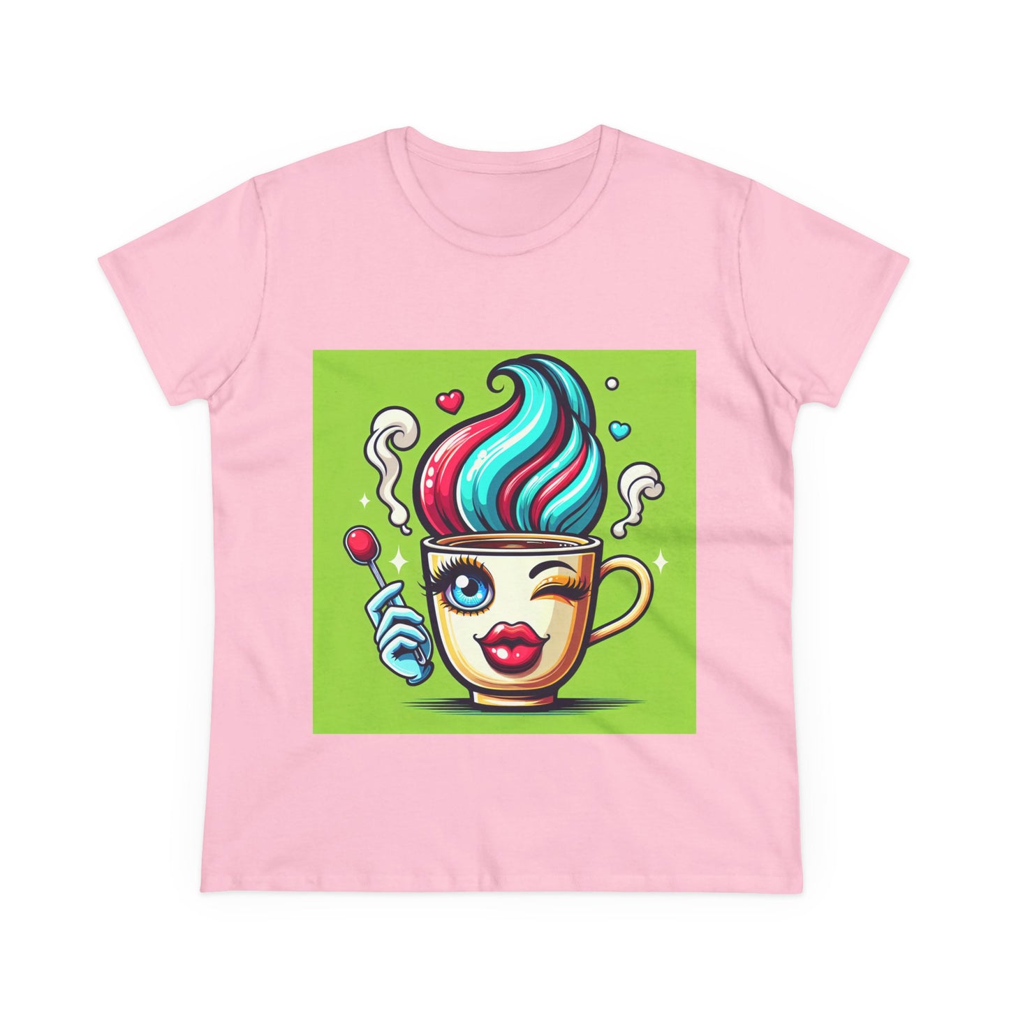 Ice Cream Dream Women's Midweight Cotton Tee - Fun Graphic Tee for Summer, Perfect for Party or Casual Wear