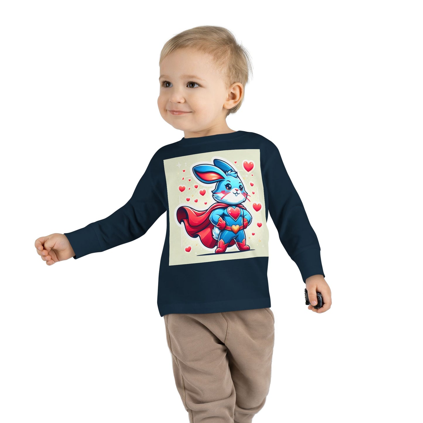 Superhero Bunny Toddler Long Sleeve Tee - Cute & Comfy for Kids