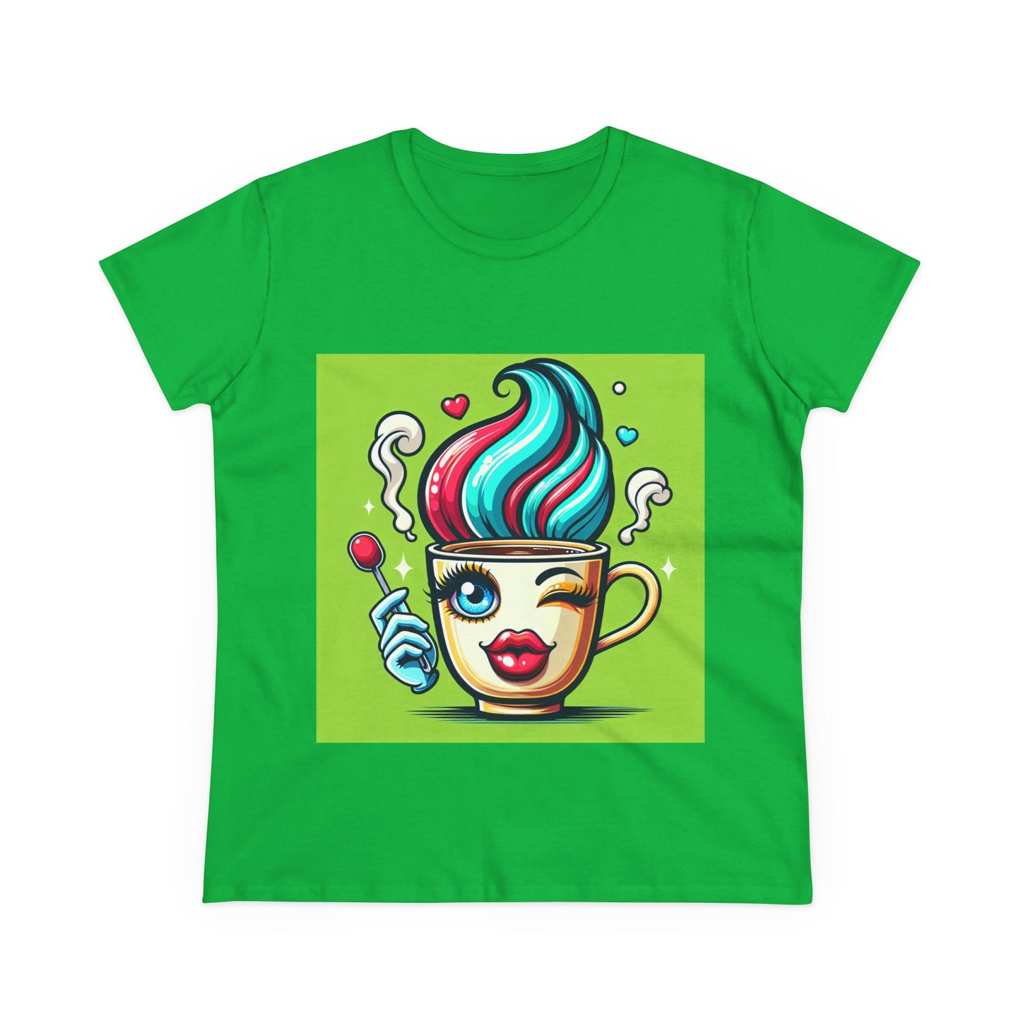 Ice Cream Dream Women's Midweight Cotton Tee - Fun Graphic Tee for Summer, Perfect for Party or Casual Wear