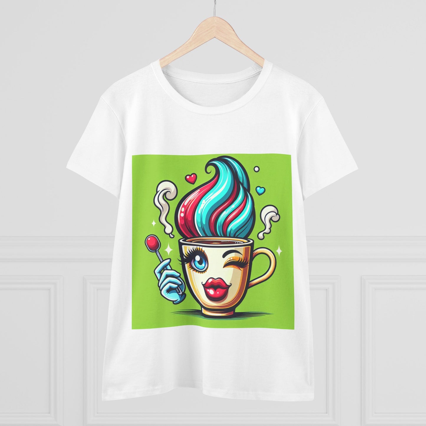 Ice Cream Dream Women's Midweight Cotton Tee - Fun Graphic Tee for Summer, Perfect for Party or Casual Wear