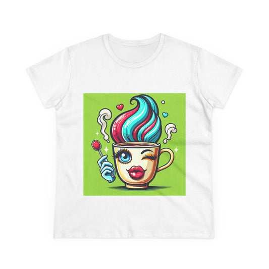 Ice Cream Dream Women's Midweight Cotton Tee - Fun Graphic Tee for Summer, Perfect for Party or Casual Wear