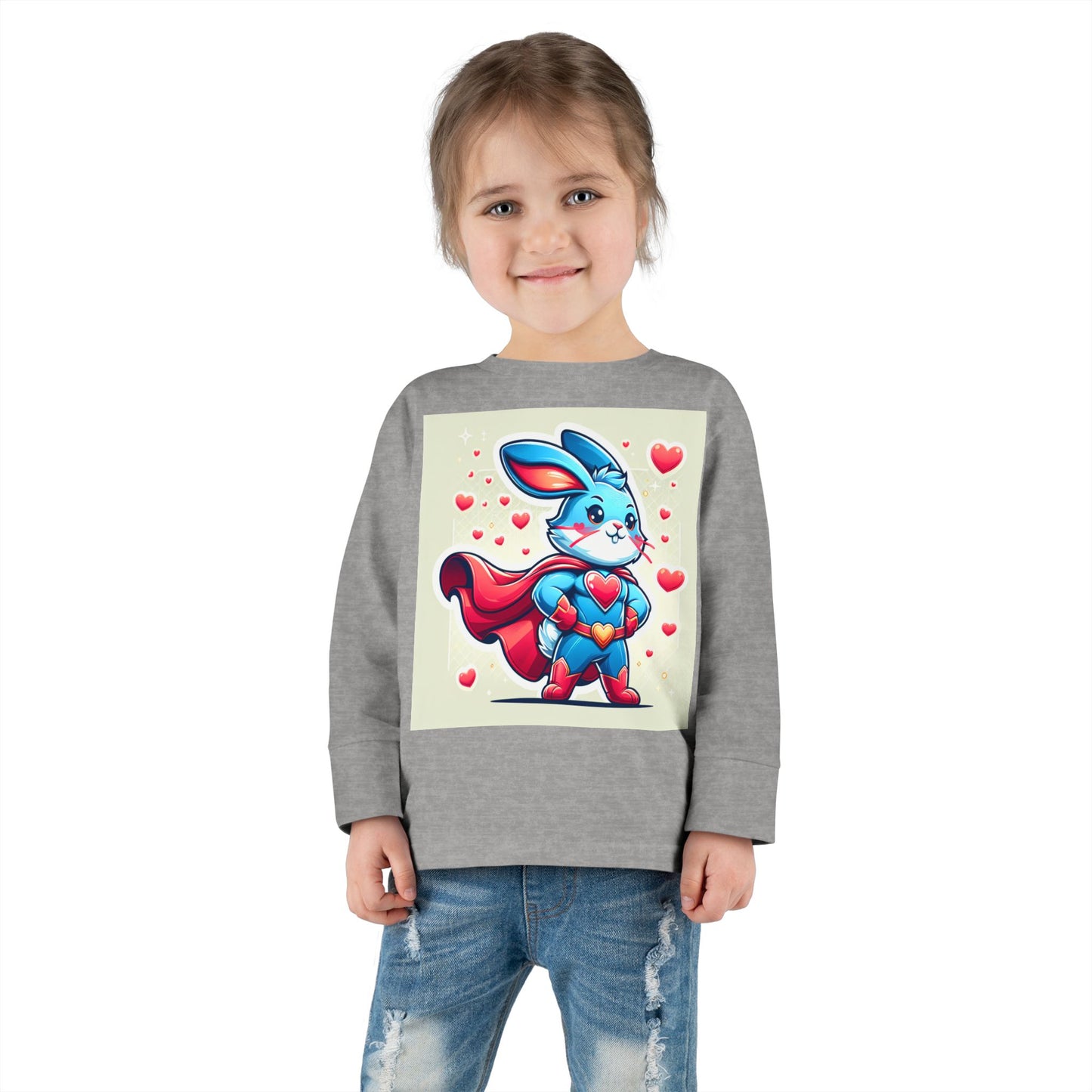 Superhero Bunny Toddler Long Sleeve Tee - Cute & Comfy for Kids