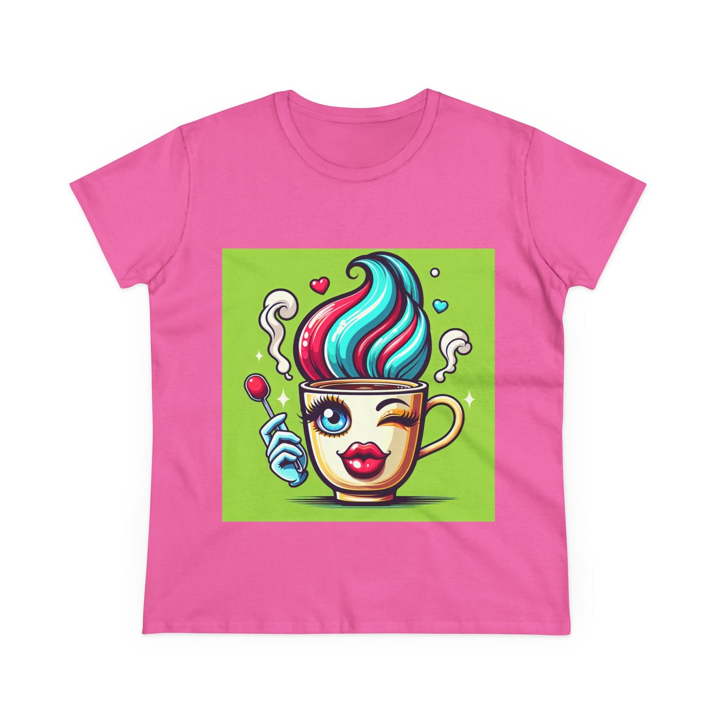 Ice Cream Dream Women's Midweight Cotton Tee - Fun Graphic Tee for Summer, Perfect for Party or Casual Wear