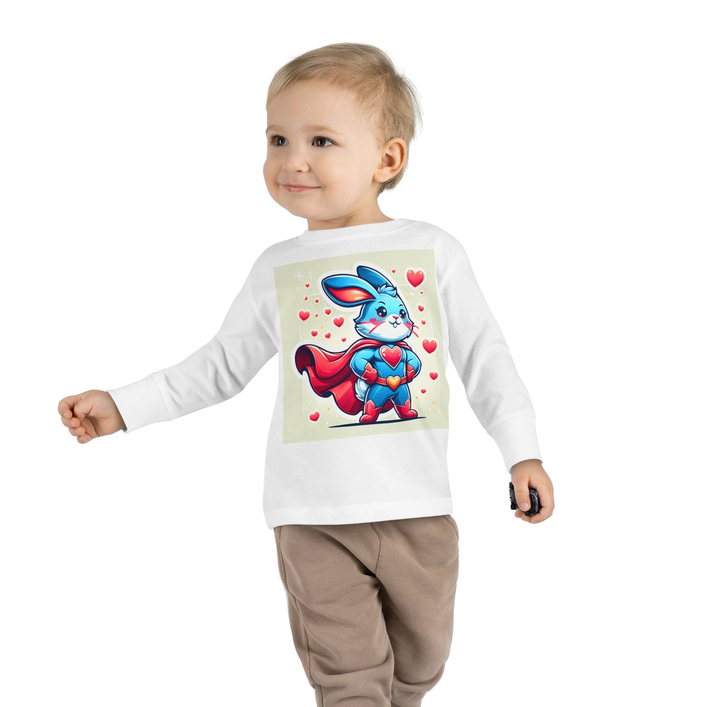 Superhero Bunny Toddler Long Sleeve Tee - Cute & Comfy for Kids