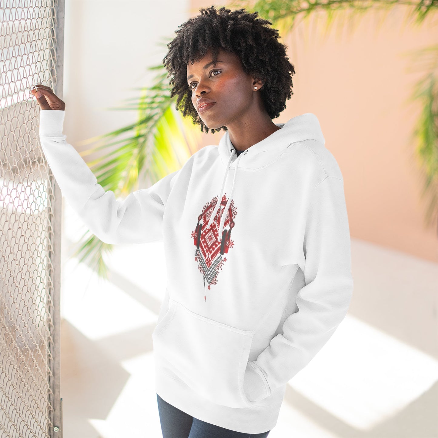 Three-Panel Fleece Hoodie