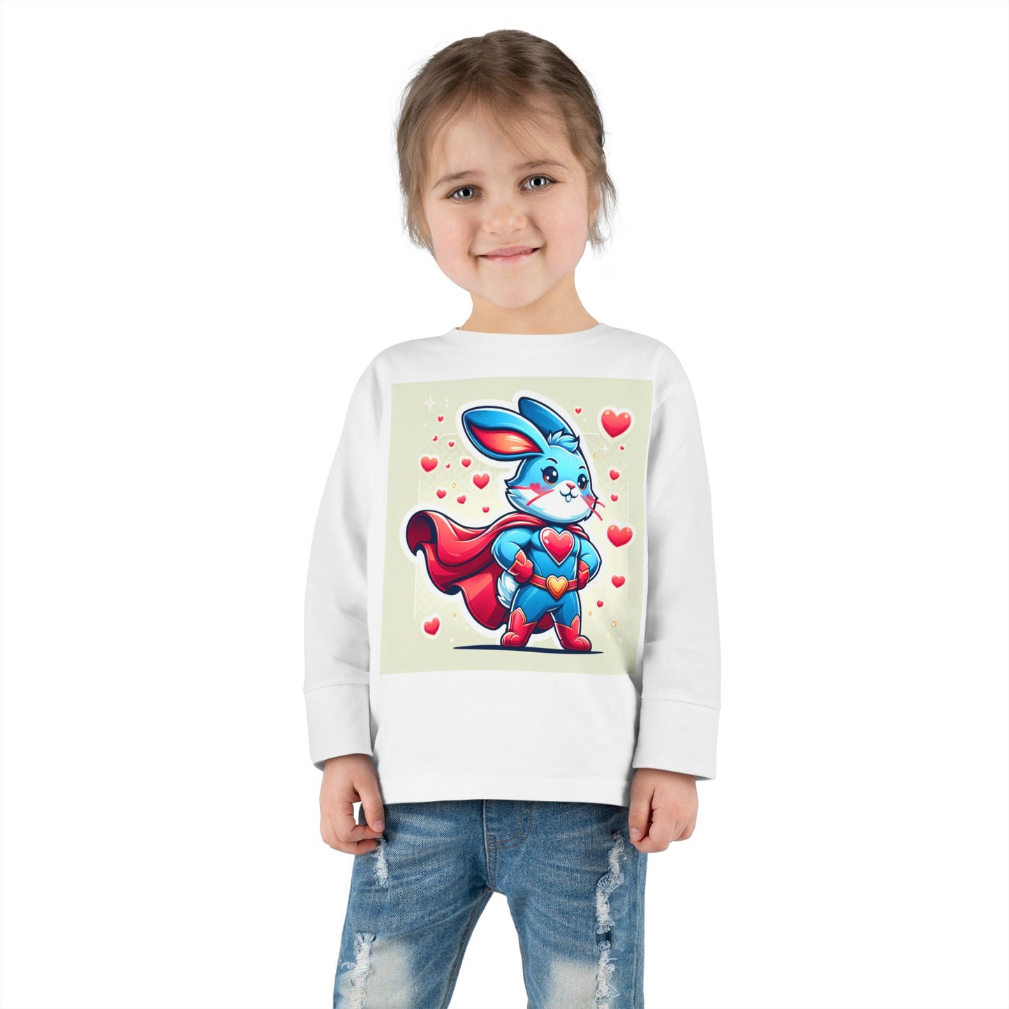 Superhero Bunny Toddler Long Sleeve Tee - Cute & Comfy for Kids