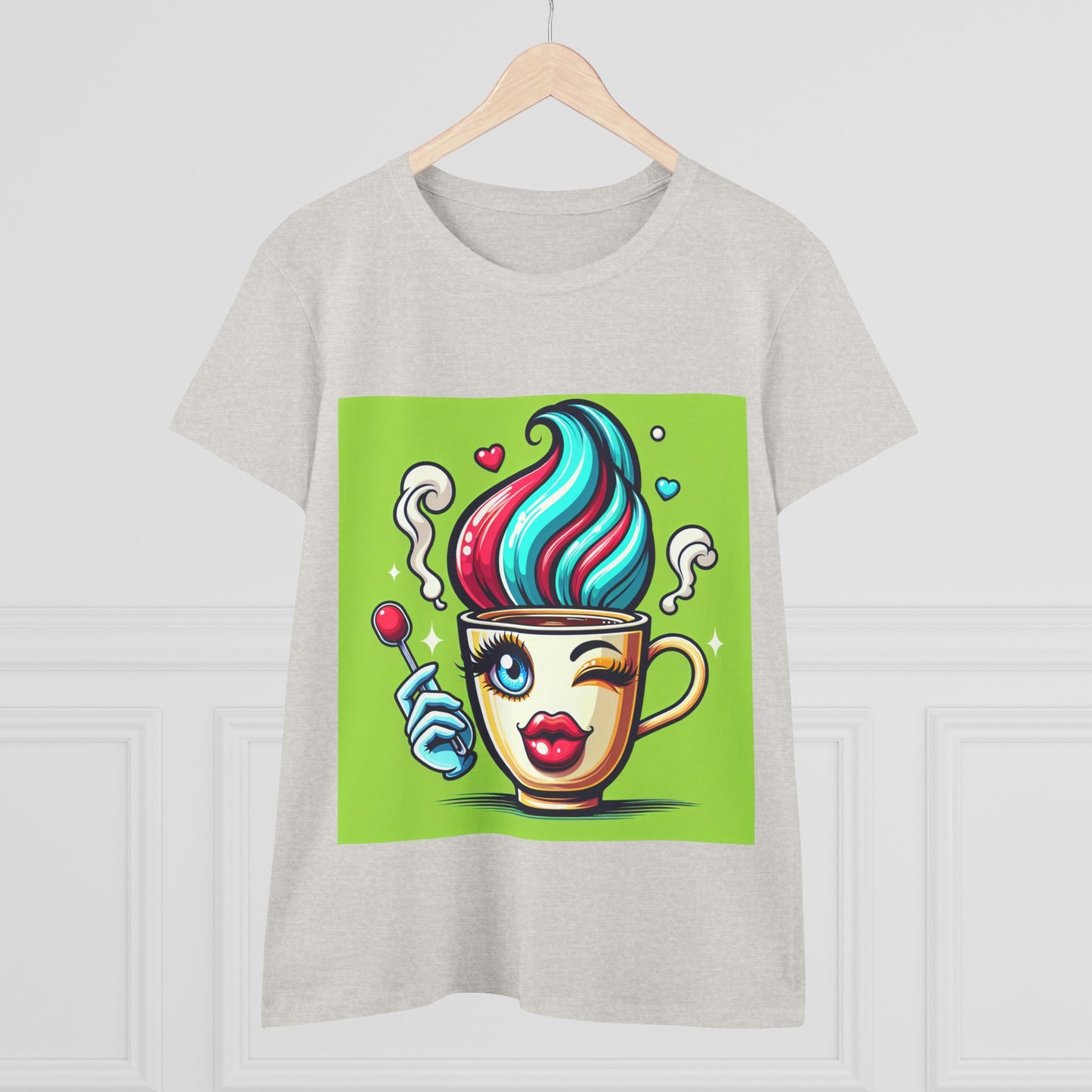 Ice Cream Dream Women's Midweight Cotton Tee - Fun Graphic Tee for Summer, Perfect for Party or Casual Wear