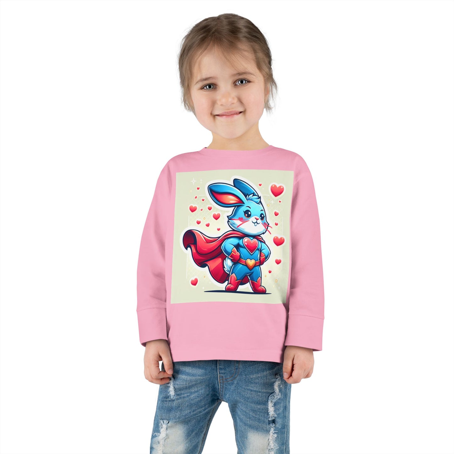 Superhero Bunny Toddler Long Sleeve Tee - Cute & Comfy for Kids