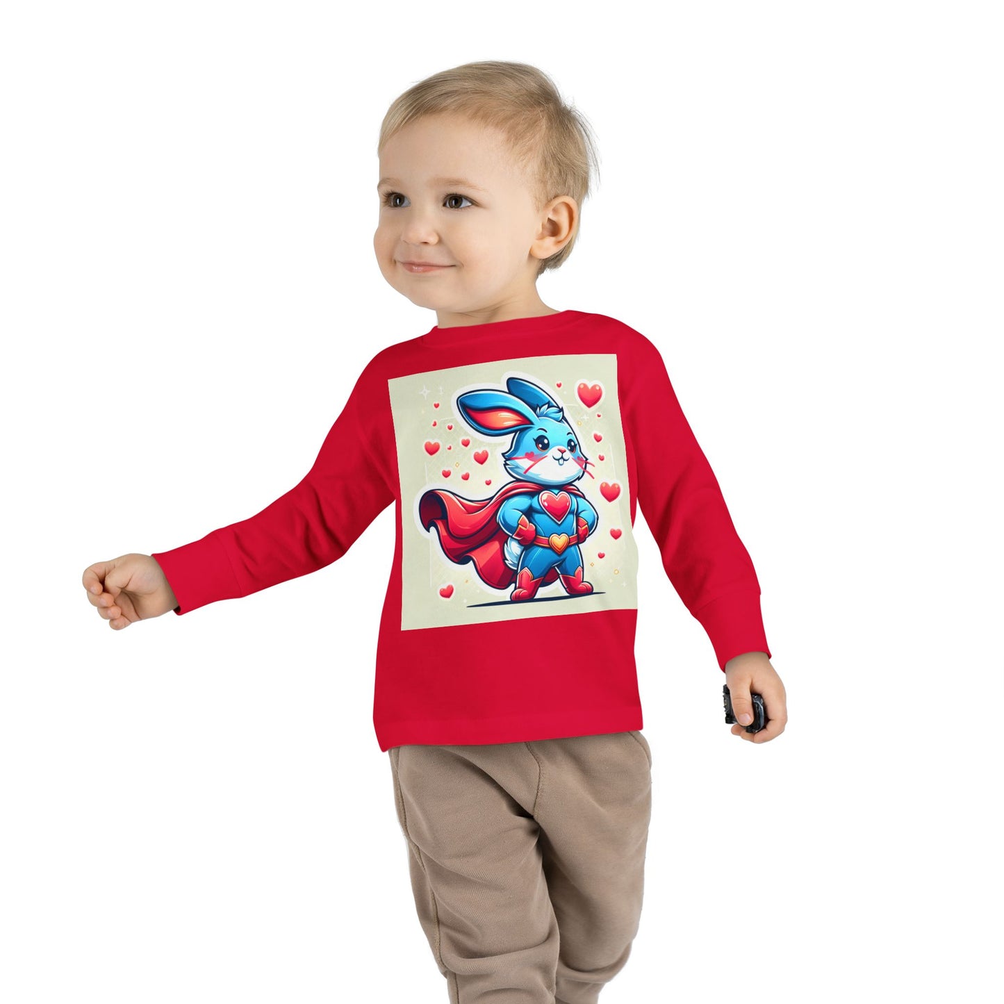 Superhero Bunny Toddler Long Sleeve Tee - Cute & Comfy for Kids